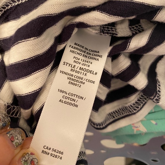 COPY - Splendid Navy and White Stripe Top - Picture 10 of 10